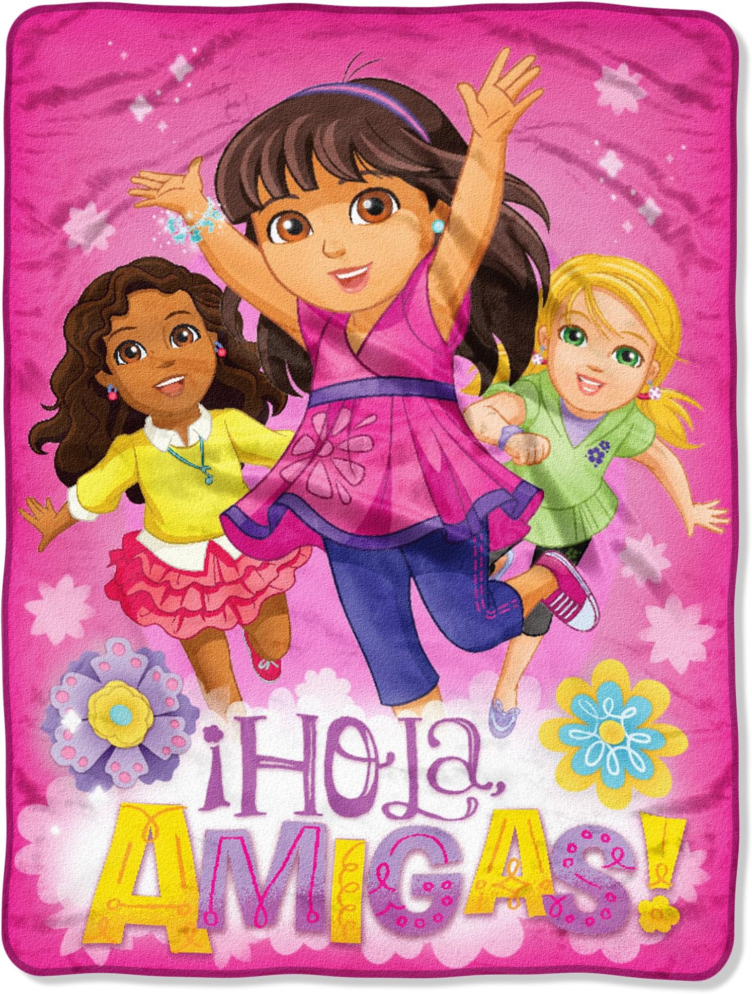 Dora and Friends, "Girl Magic" Micro Raschel Throw Blanket, 46" x 60"