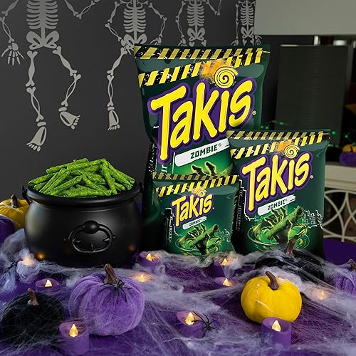 Vista 19 de Takis Paquete variado de 18 unidades/1 oz, chips de tortilla enrollados mixtos de sabores surtidos – (8) Fuego, (6) Blue Heat, (4) Nacho intenso