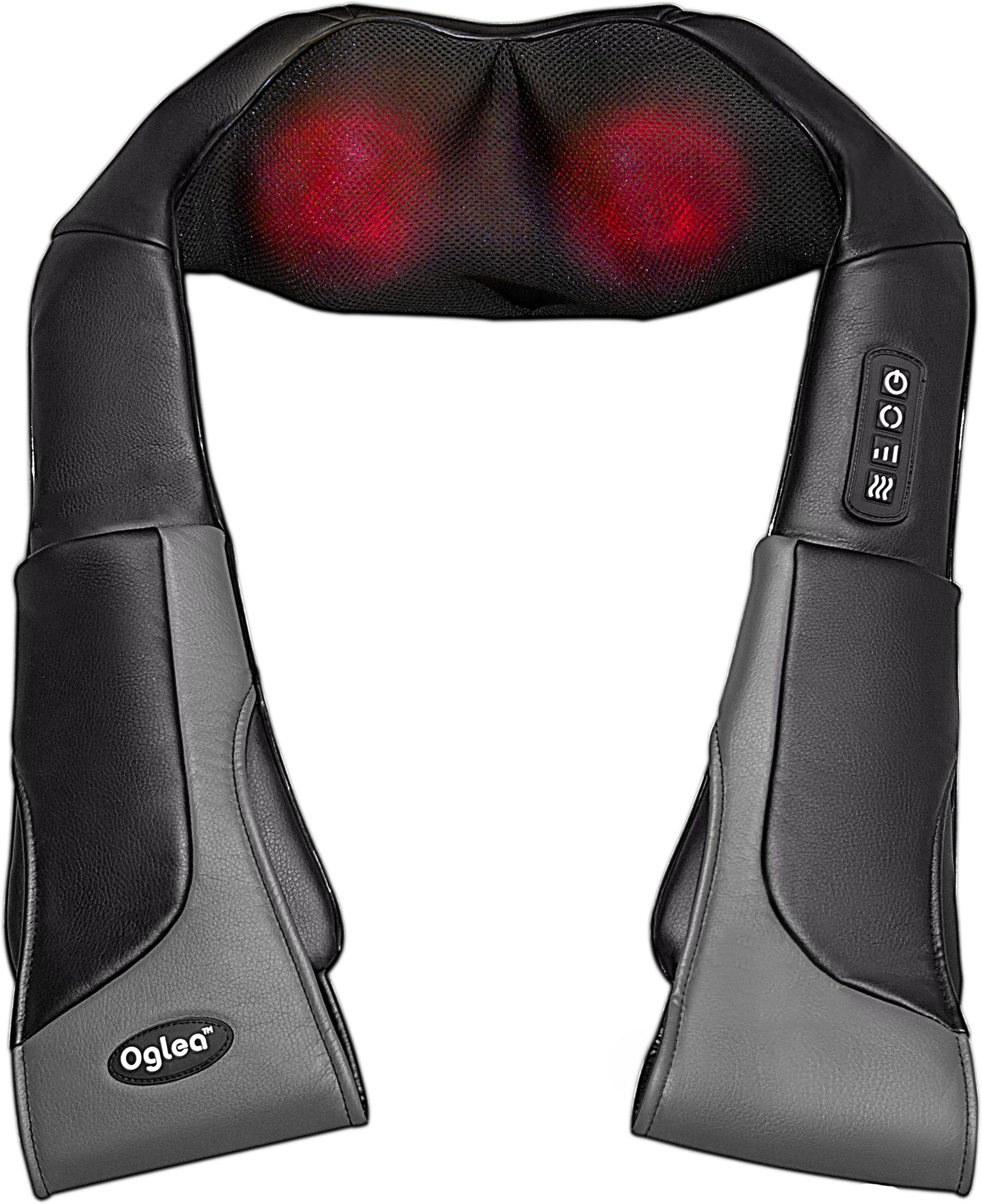 Neck and Shoulder Deep Kneading Shiatsu Massager with Heat, Portable Massager