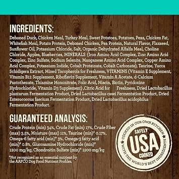 Merrick Premium Grain Free Dry Adult Dog Food, Wholesome and Natural Kibble with Real Duck and Sweet Potato - 22.0 lb. Bag