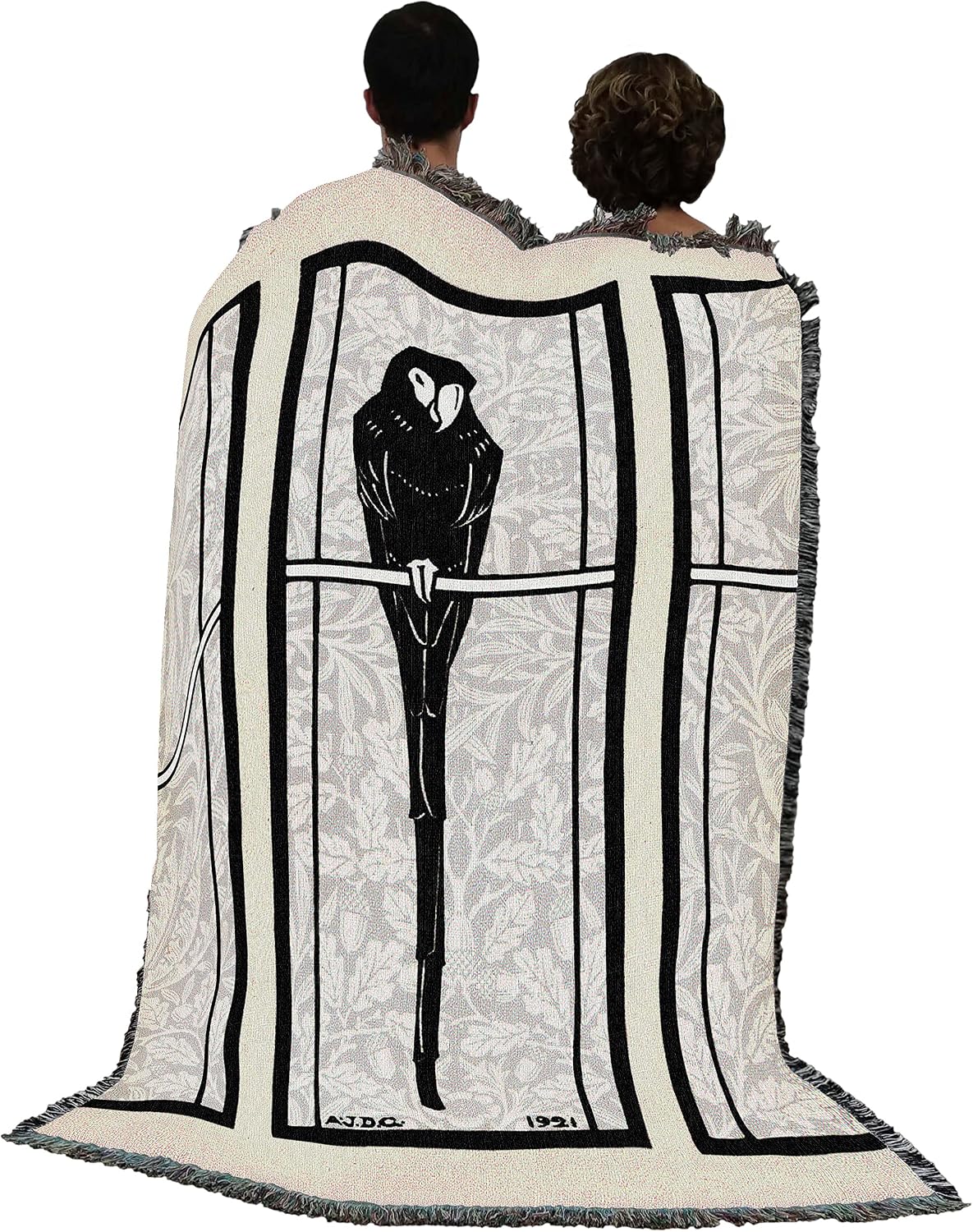 Pure Country Weavers Ara Blanket by Julie DeGraag - Bird Fine Art Gift Tapestry Throw Woven from Cotton - Made in The USA (72x54)