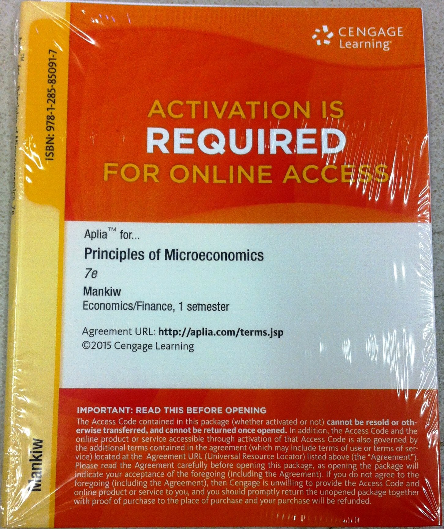 Aplia for Principles of Microeconomics 7e