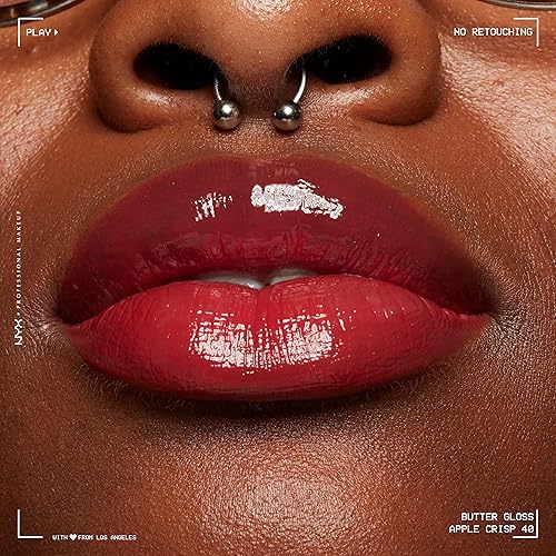 Miniatura 95 de NYX PROFESSIONAL MAKEUP Butter Gloss - Brillo de labios no pegajoso, tono marrón achocolatado (Ginger Snap)