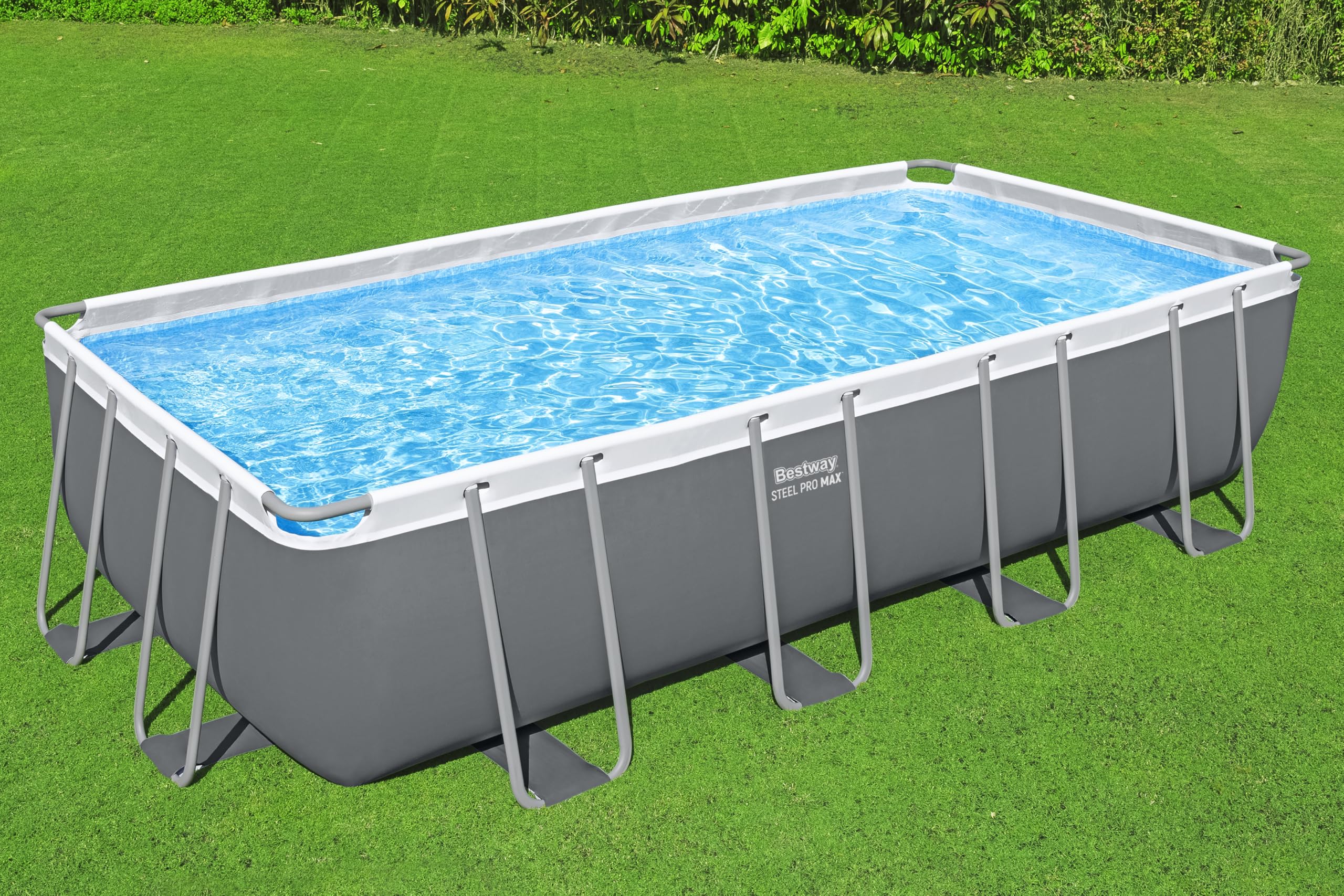 Bestway 56466-7 Set piscina fuori terra Steel Pro MAX - 5,49 m x 2,74 m x 1,22 m, grigio