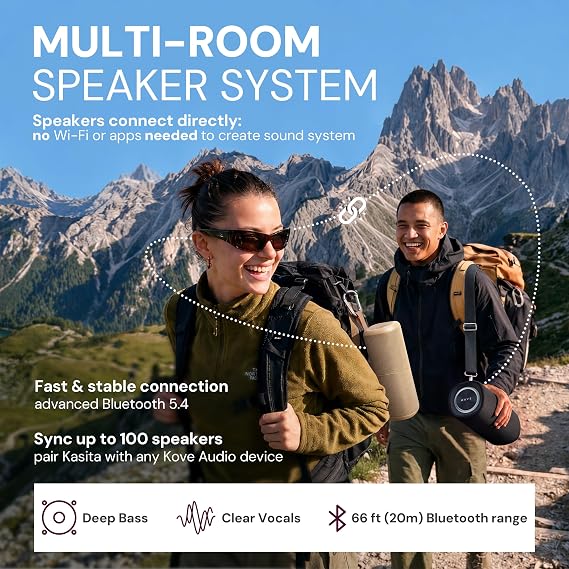 KASITA KOVE Split Bluetooth Speaker System (Black)
