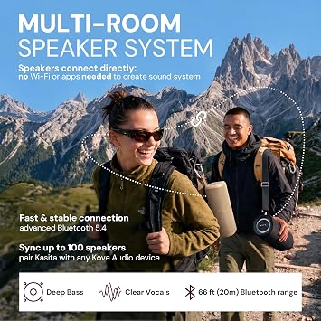 KASITA KOVE Split Bluetooth Speaker System (Black)