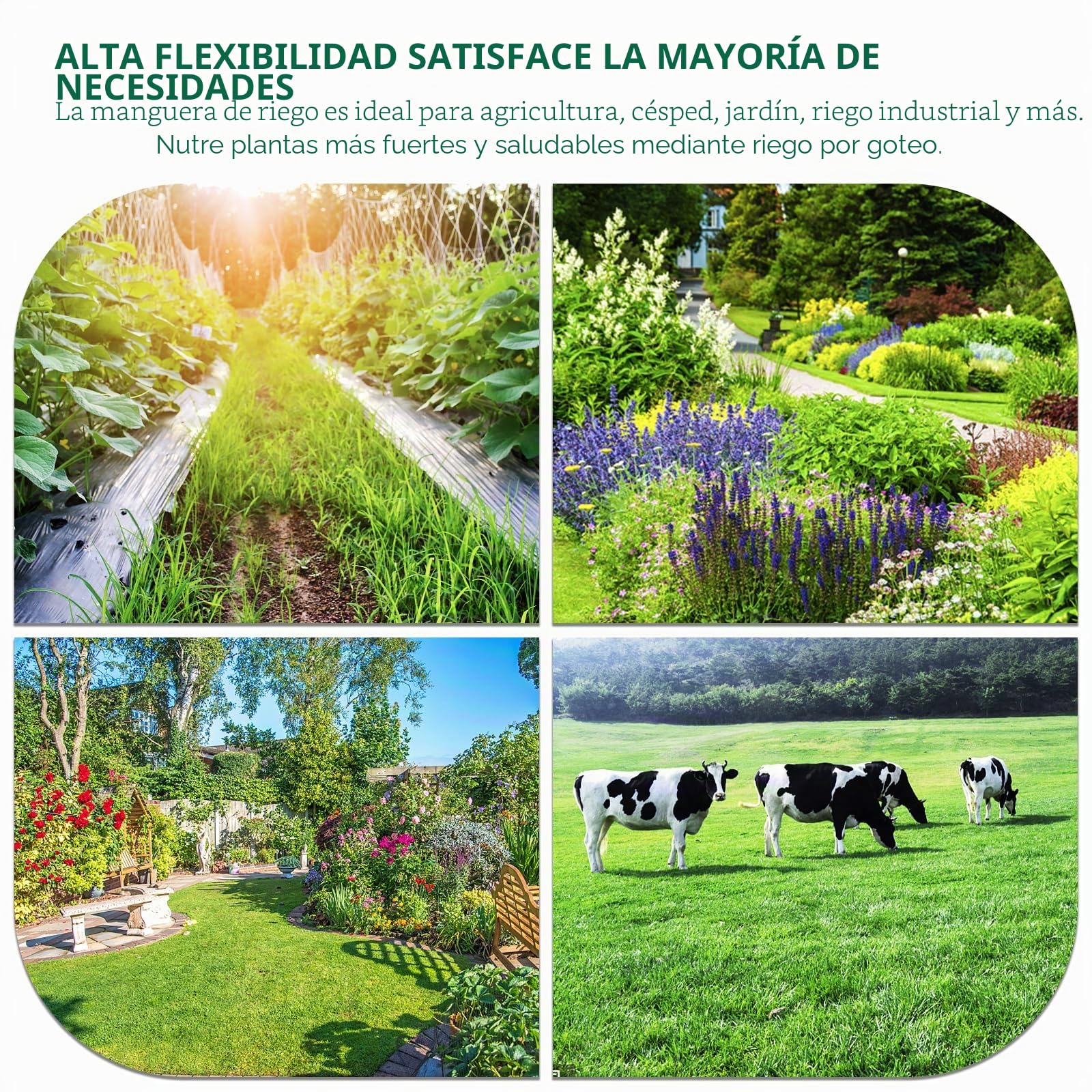 Juego de Manguera para Riego por Goteo, 100 M Manguera Microporosa para Jardín, Céspedes, Patios, Profesional Mangura Goteo (100m)