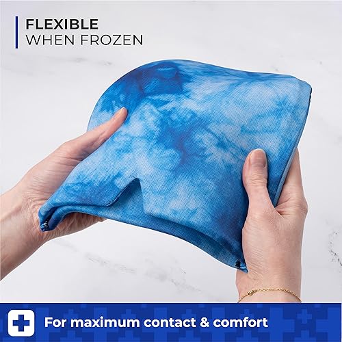 Miniatura 4 de Thrive Gorro de gel para aliviar el dolor de cabeza, teñido anudado, compresa de terapia fría, dolor de cabeza sinusal, alivio del estrés, ojos