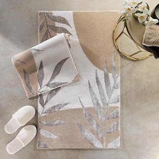 Schafer Home Floral 2 Li Pamuk Floş Banyo Paspası-Bej