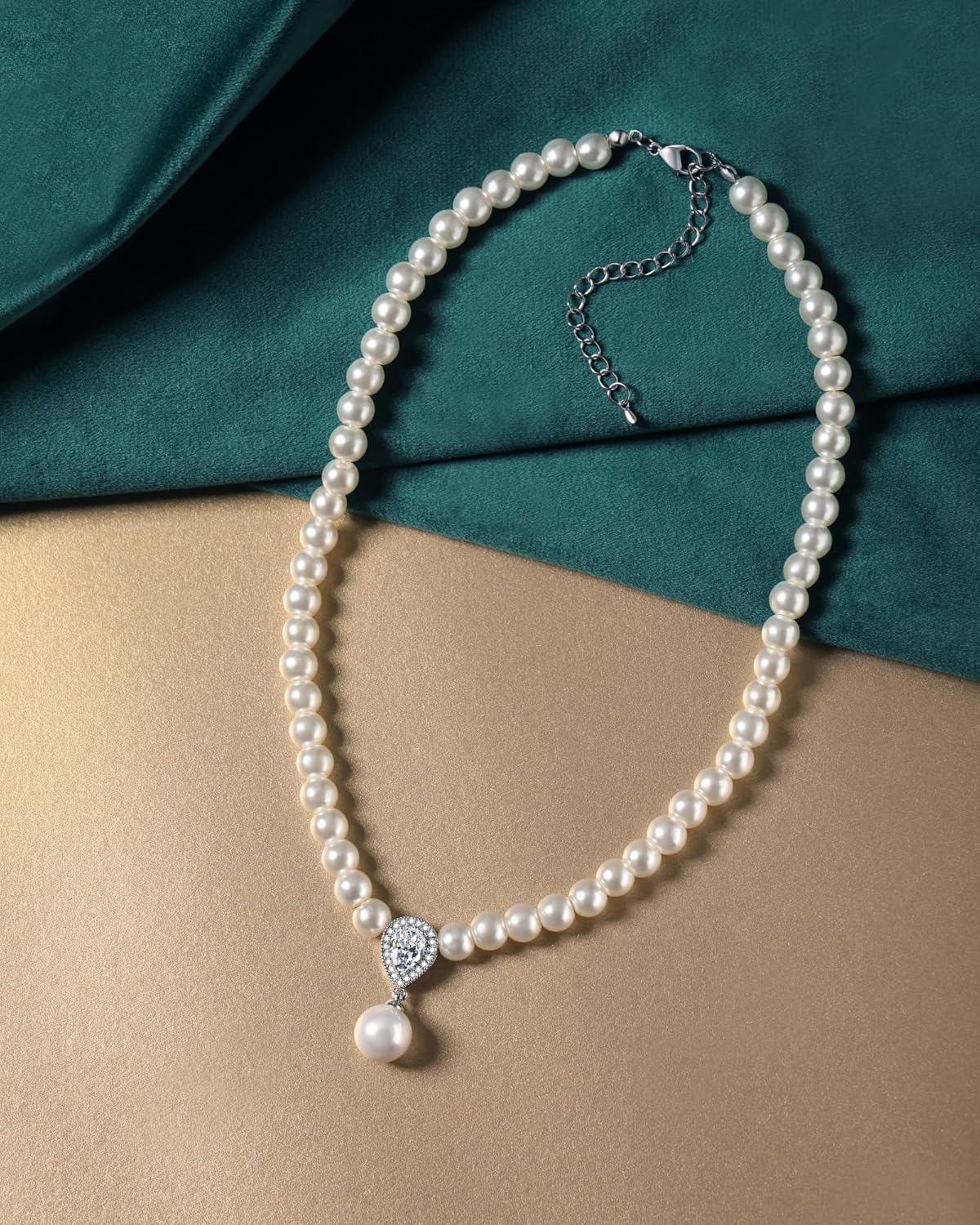 Pearl Necklaces For Women 8mm Freshwater White Pearl Necklace The Pearl is 17 Inches Long And The Total Length Is 20 Inches. Fashion Jewelry for Women Gifts Suitable For Friends, Mothers, And Wives - Image 8