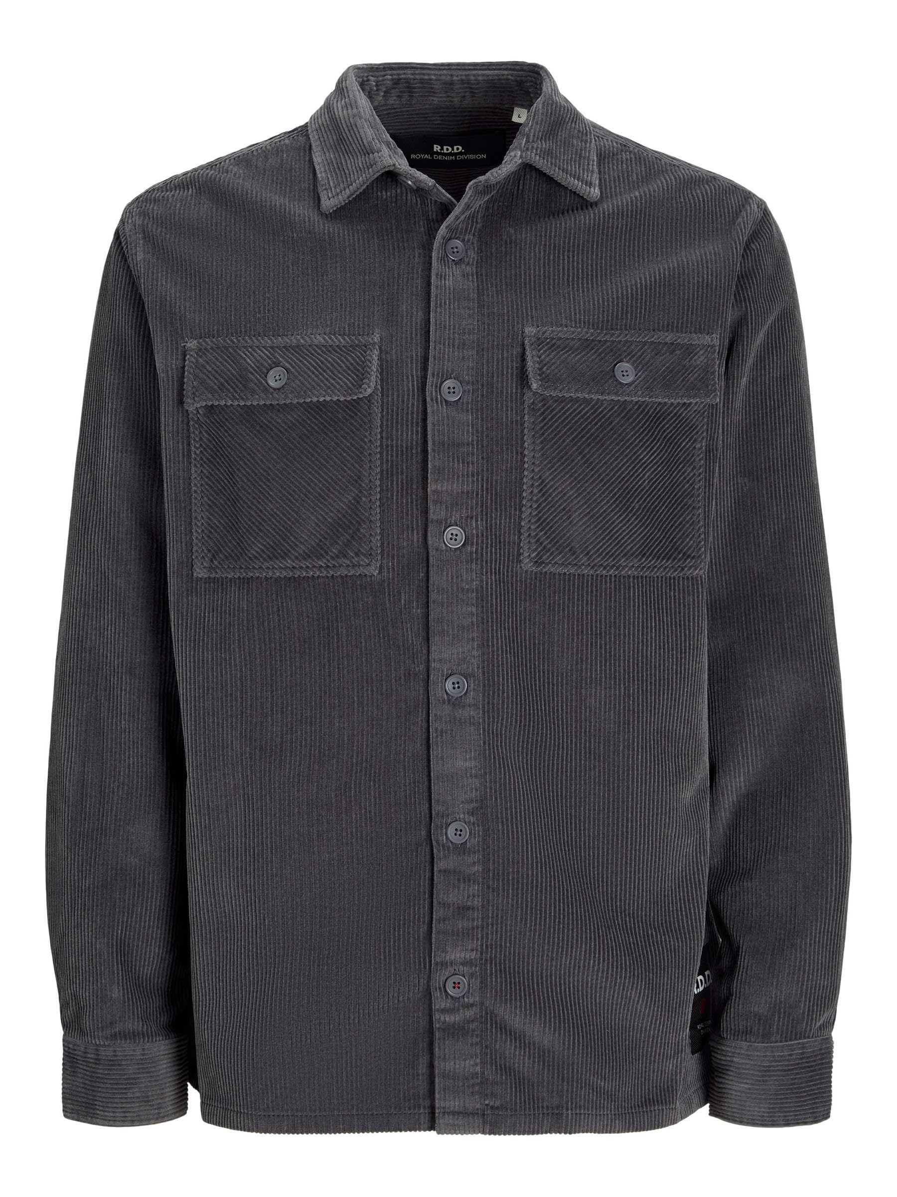 JACK & JONES Male Overshirt RDD Wide Fit Overshirt, Magnet, L
