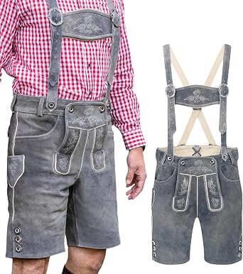 Schoneberger Trachten Couture Lederhosen Men, Genuine Leather - Antique German Lederhosen, Bavarian Oktoberfest Trouser