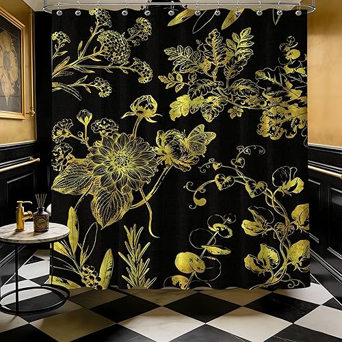 Miniatura 63 de Cortina de ducha azul marino de bosque Cortina de ducha azul oscuro de montaña y naturaleza para decoración de baño de hombres, tela impermeable con