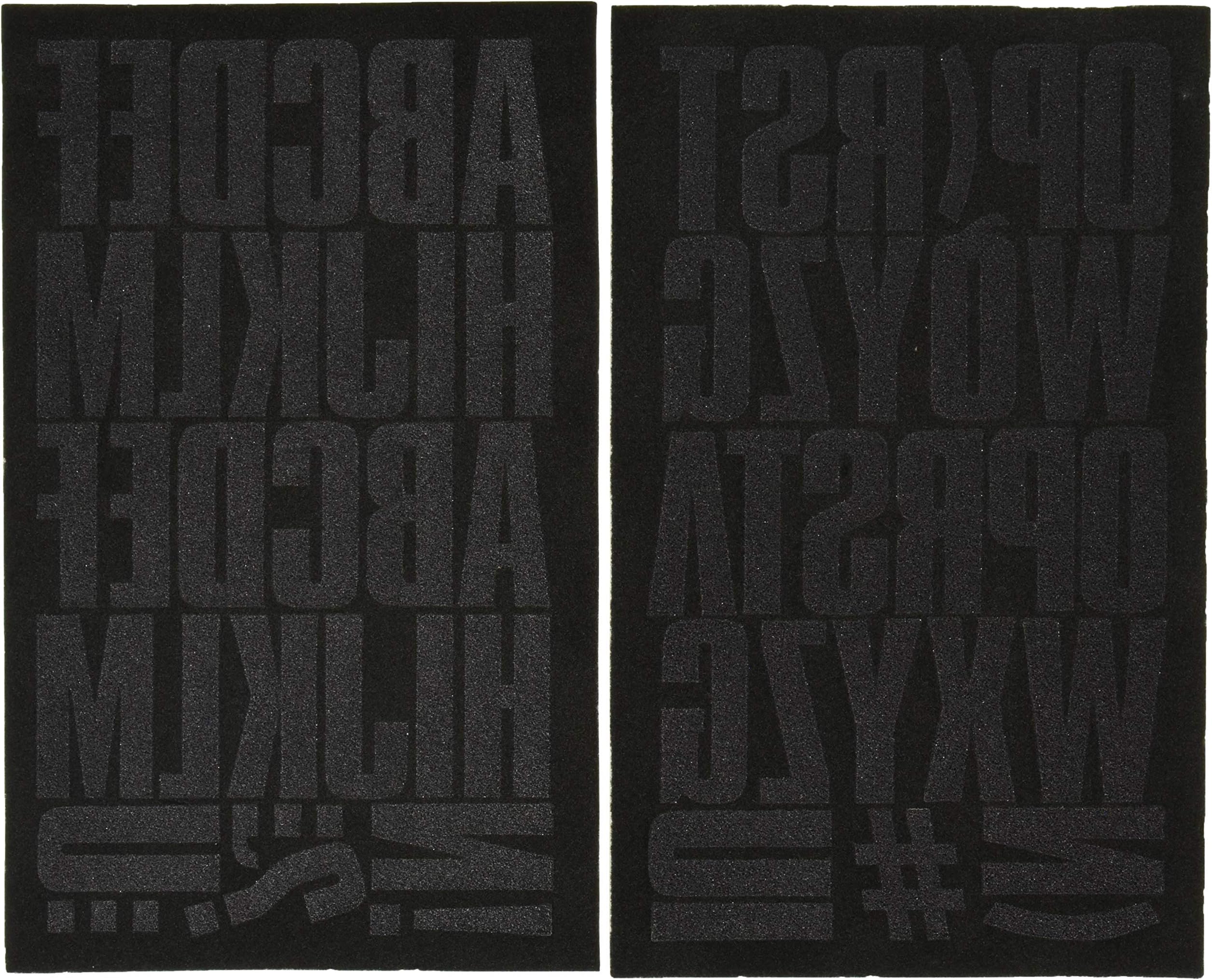 S.E.I 2-Inch Iron-on T-shirt Letters, Block Letter Flock Heat Transfers, Black