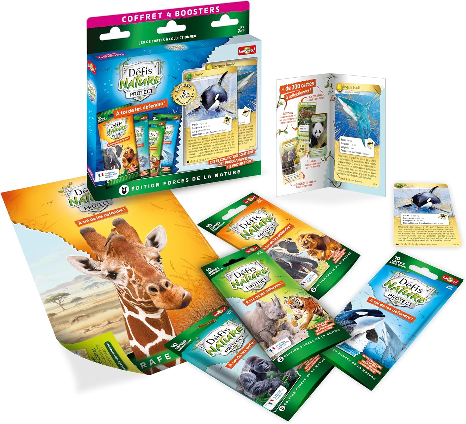 Set of 4 BOOSTERS Orca & Shark