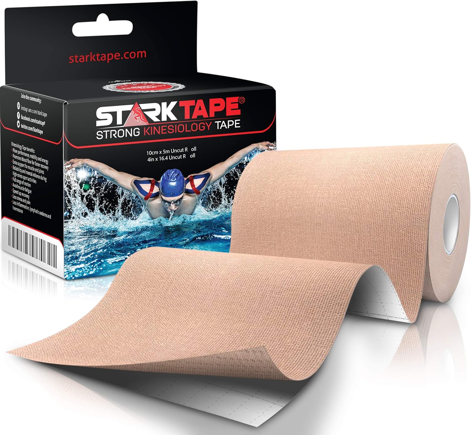 3 Pack Kinesiology Tape Extra Wide 4" x 16.4' Roll - Designed to Support Athletic Performance, Reduce Muscle Pain. Easy to Use/Apply, Stays on for Several Days – Latex-Free, Waterproof