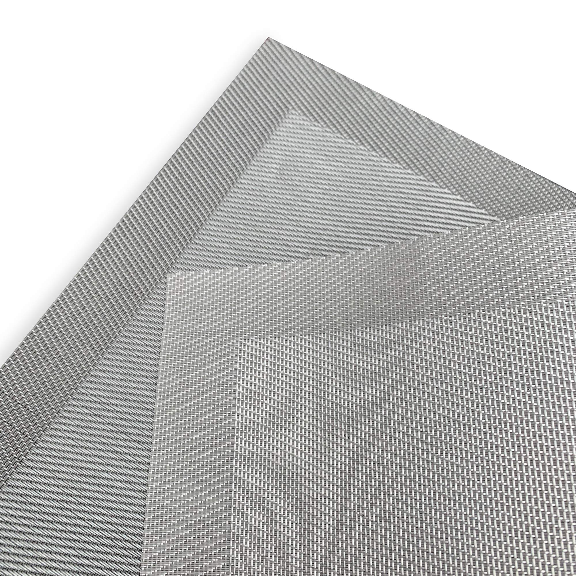 Dainty Home Moderna - Juego de 4 manteles Individuales Lavables, Resistentes al Calor y a Las Manchas, Impermeables, de textileno, 33 x 48 cm, Color Gris Topo, Gris, 13x19''