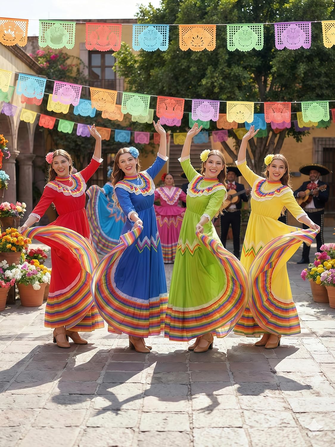 Cinco De Mayo Dress - Women's Mexican Fiesta Costume - Traditional Folklorico Dress for Women - Image 5