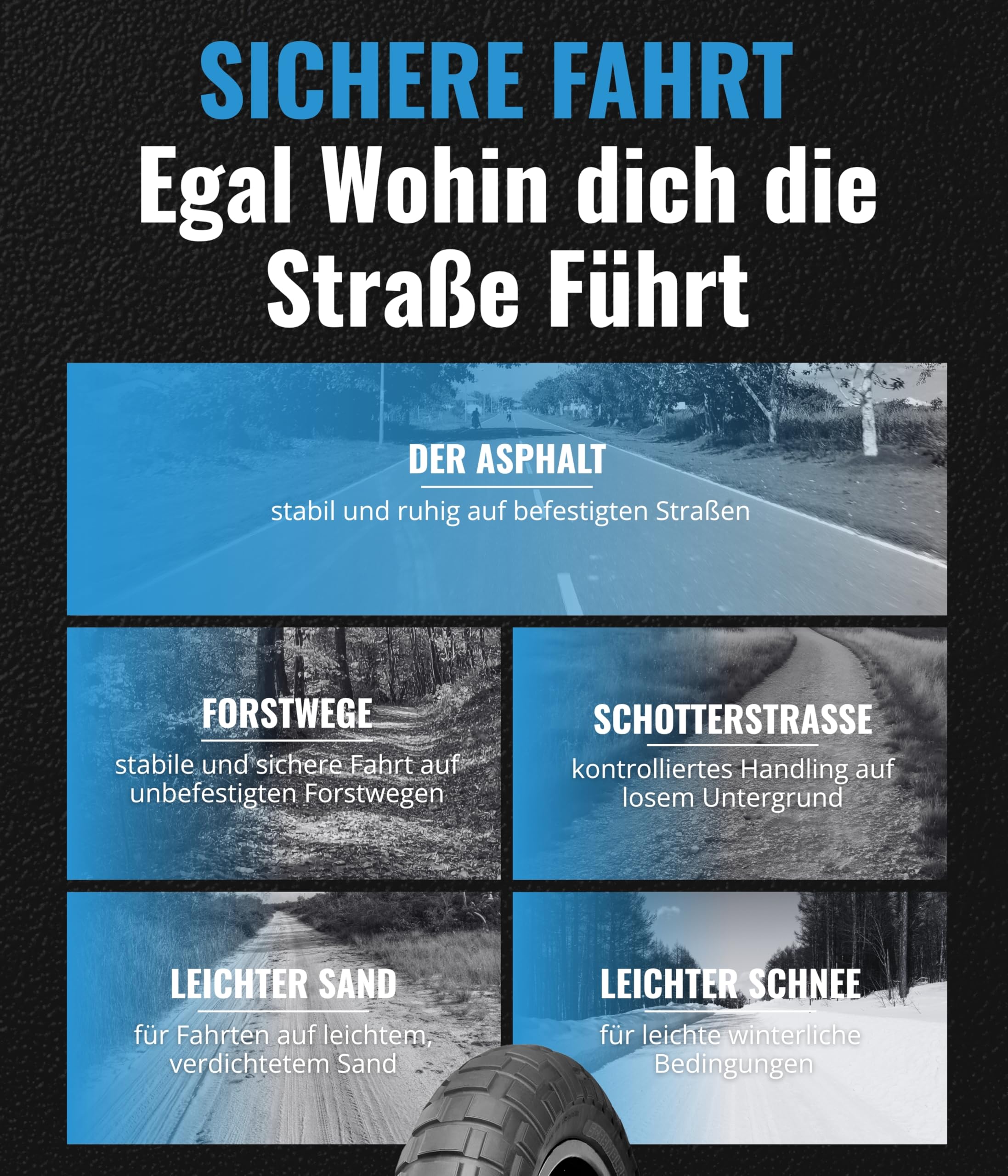Deli Tire 20 Zoll Reifen für Elektrofahrräder SA-314 Scramblr E-Bike 20x4.50 TT für Vorder- und Hinterrad
