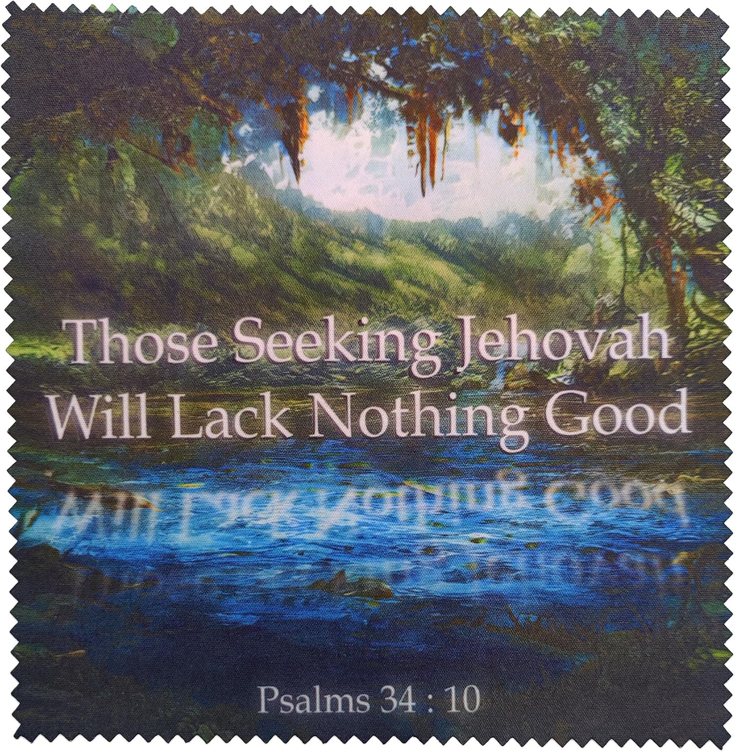 JW Community Microfiber Glasses Cleaner Cloths Pack - Inspirational Double-Sided Prints, Set of 4