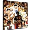 Norman Rockwell Canvas Painting - Do Unto Others -People of All Races and FaithsTogether, Wall Art for Bedroom or Living Room 16x16 inch Framed