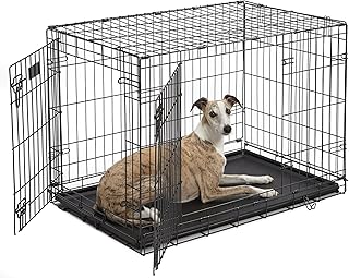 dog crate with two sections