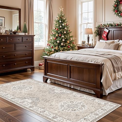 Miniatura 613 de Alfombra lavable para pasillo y de cocina, alfombra de entrada, vintage, suave para el suelo, alfombra antideslizante para interiores, para baño