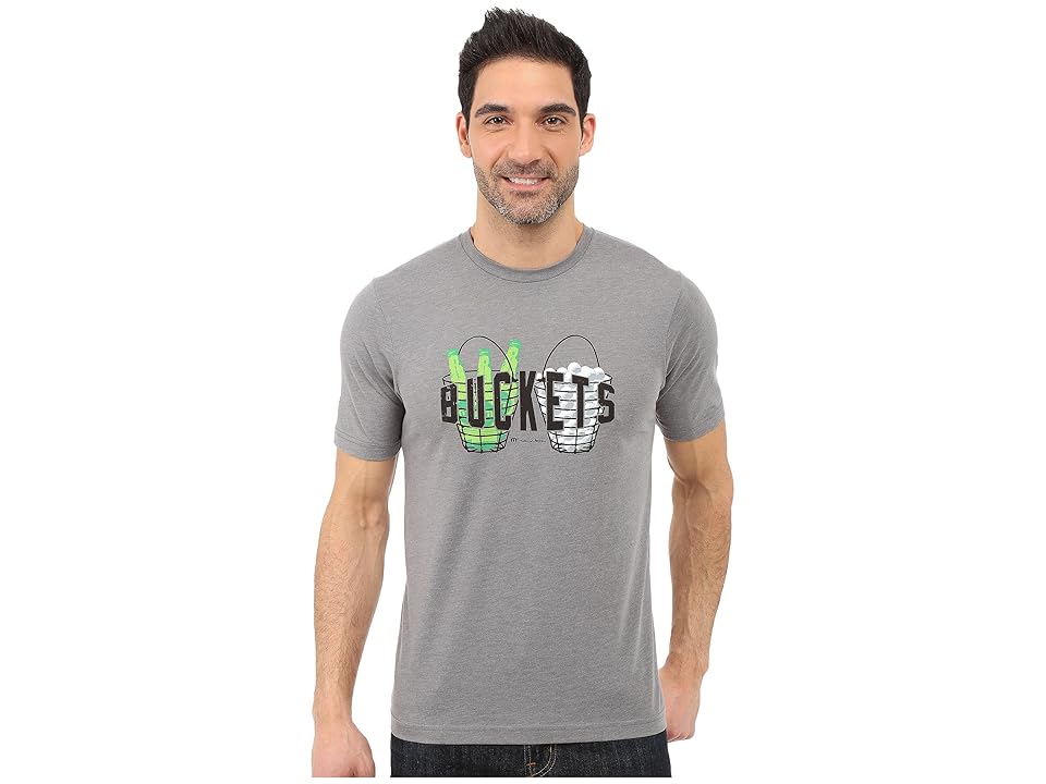 

TravisMathew Buckets Tee (Heather Grey) Men's Short Sleeve Pullover