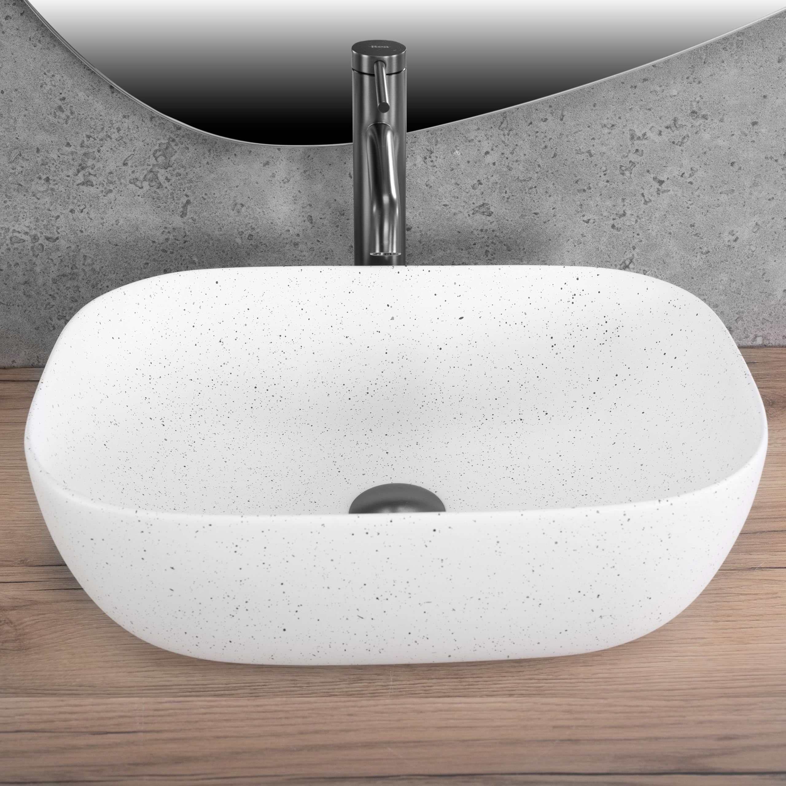 Lavabo Sobre Encimera Rea Belinda Warm Beige 46,5X33X13,5Cm