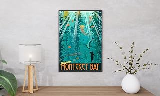 Monterey Bay Aquarium Poster Print Monterey Bay Aquarium Travel Poster Wall Decor Unframe Unframed 408