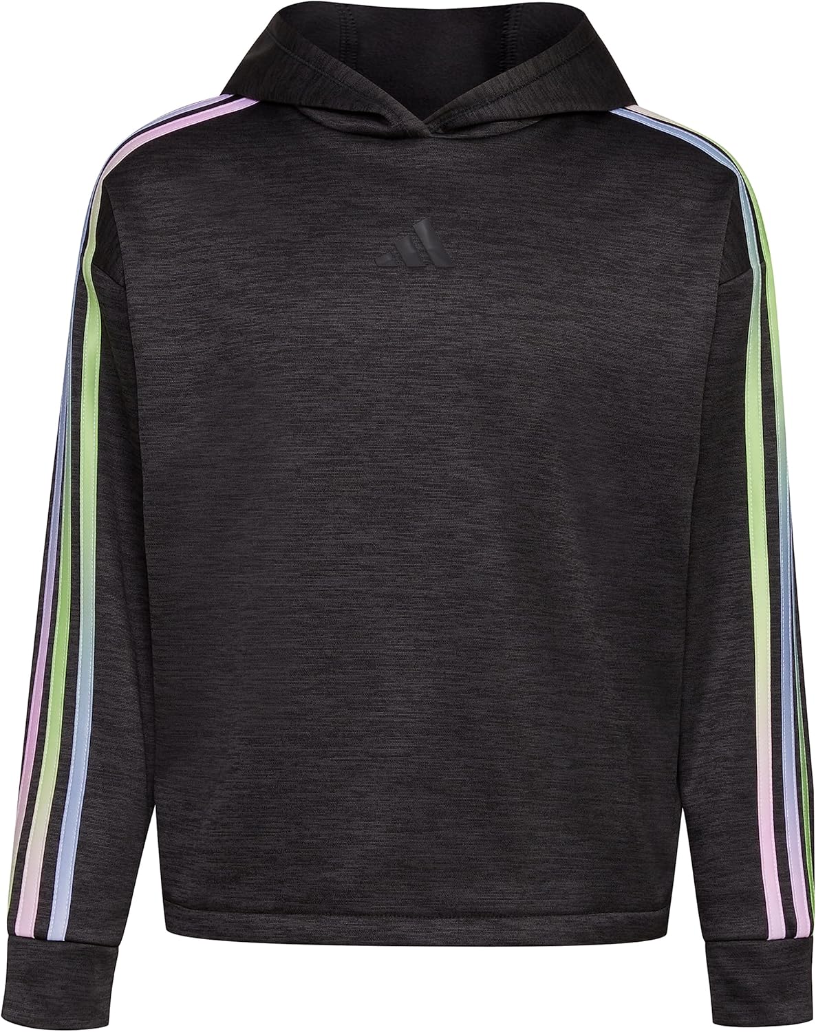 adidas Girls' Adidas Long Sleeve Mélange Hooded Fleece Pullover