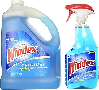 Windex Original Glass & More Cleaner Trigger Spray 946mL/1 Qt + Refill 1 Gallon