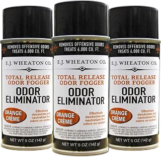 Odor Eliminator, Total Release Odor Fogger, 3 Pack, Effectively Deodorizes and Neutralizes Foul Odors on Contact, Orange Creme (5 OZ)…