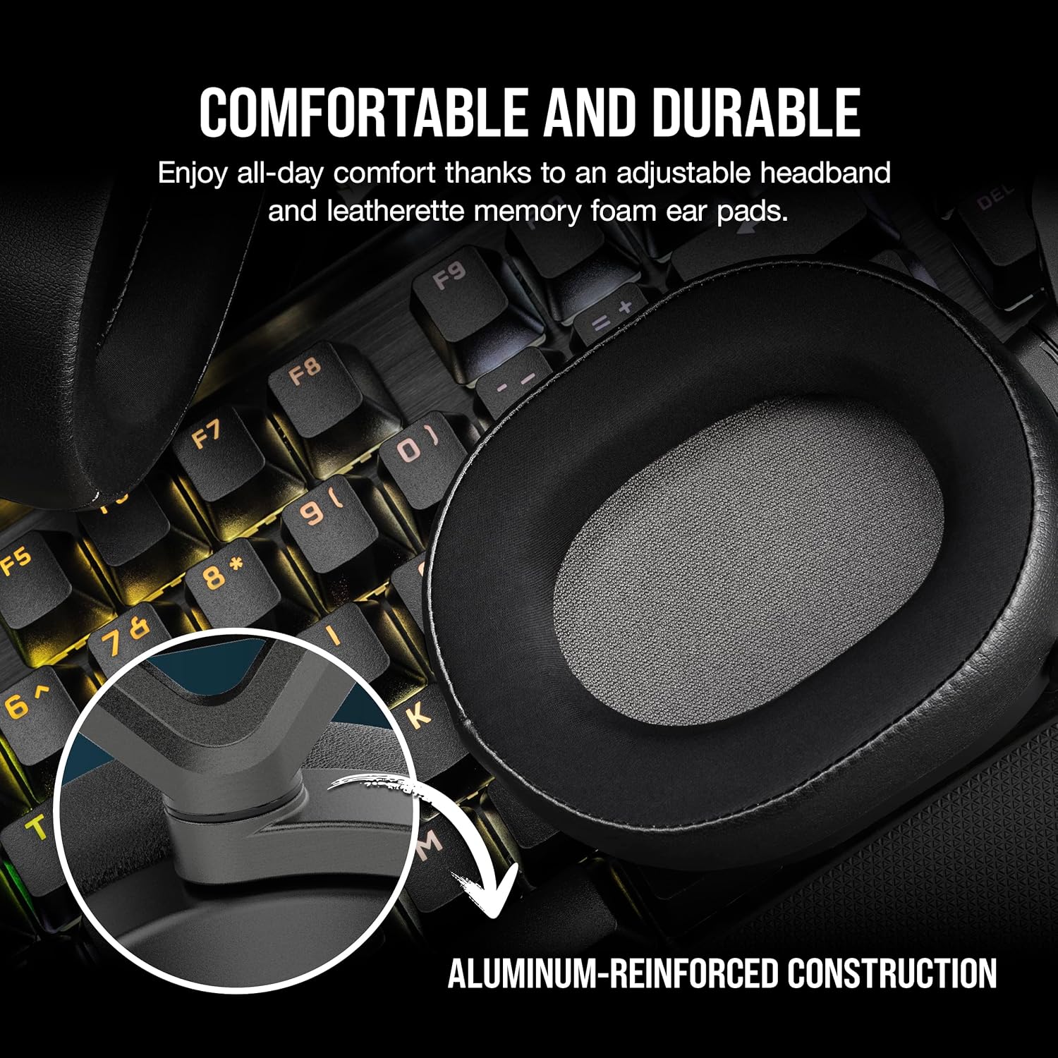 Corsair HS65 Wireless Multiplatform Gaming Headset with Bluetooth - Dolby Audio 7.1 - Omni-Directional Microphone - iCUE Compatible - PC, Mac, PS5, PS4, Mobile - Carbon