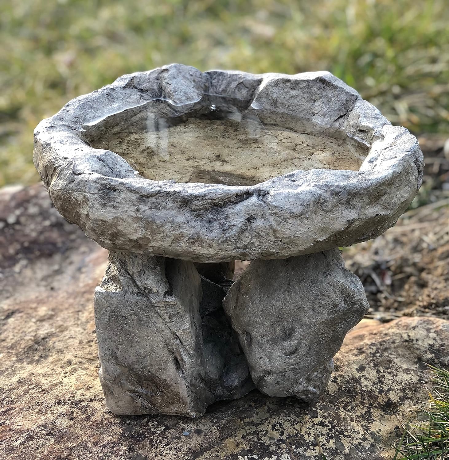 Natrual Organic Balancing Rock Bird Bath Bowl, small, CF-520
