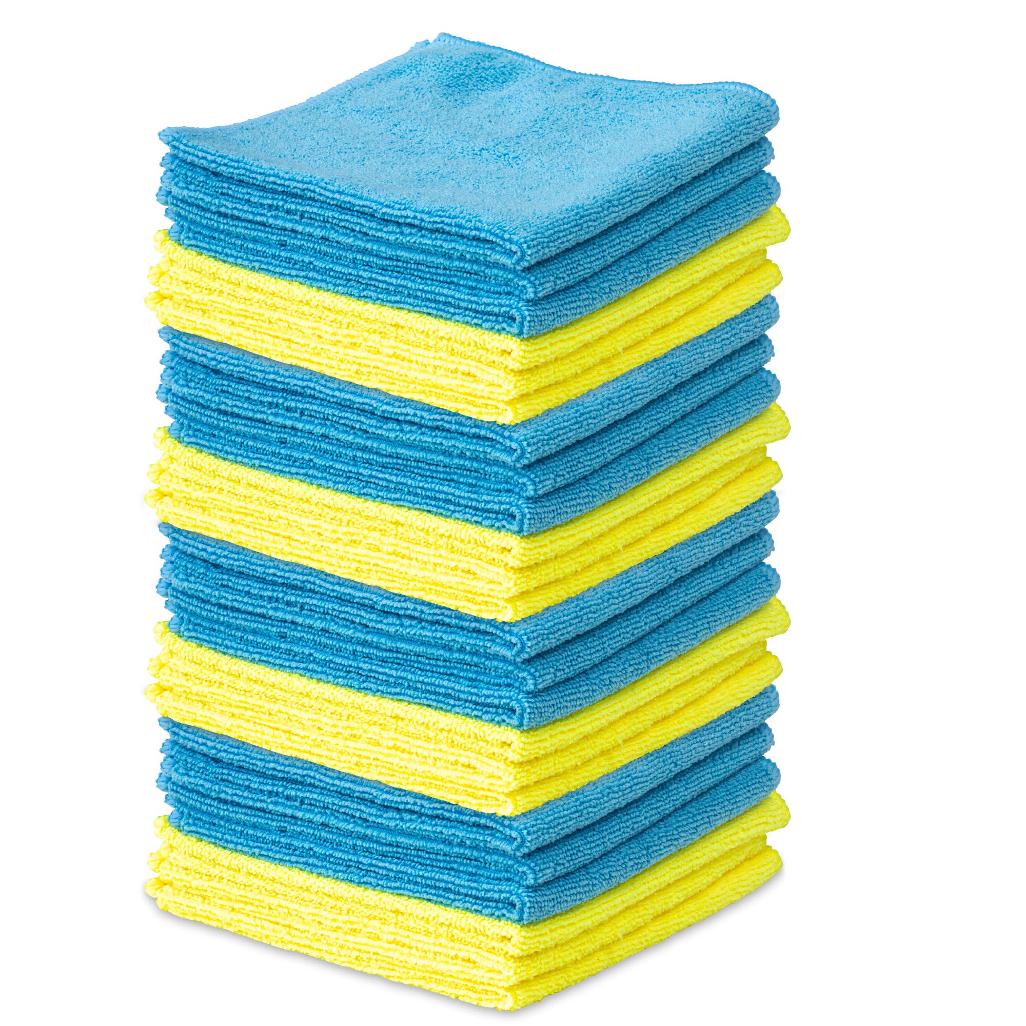 Lot De 6 Chiffons De Nettoyage 100% Coton Jaune (paquet De 2) - 33x38 Cm - Multi-usages Neufs