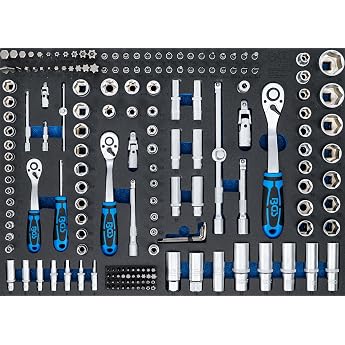BGS 4036 Workshop Trolley Insert 3/3 Socket Spanner Set 192 Pieces
