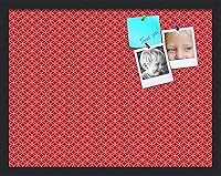 Vista 108 de PinPix Tablero de anuncios de corcho de 20 x 14 pulgadas. Este tablero decorativo enmarcado viene con diseño de círculos B W y un marco negro