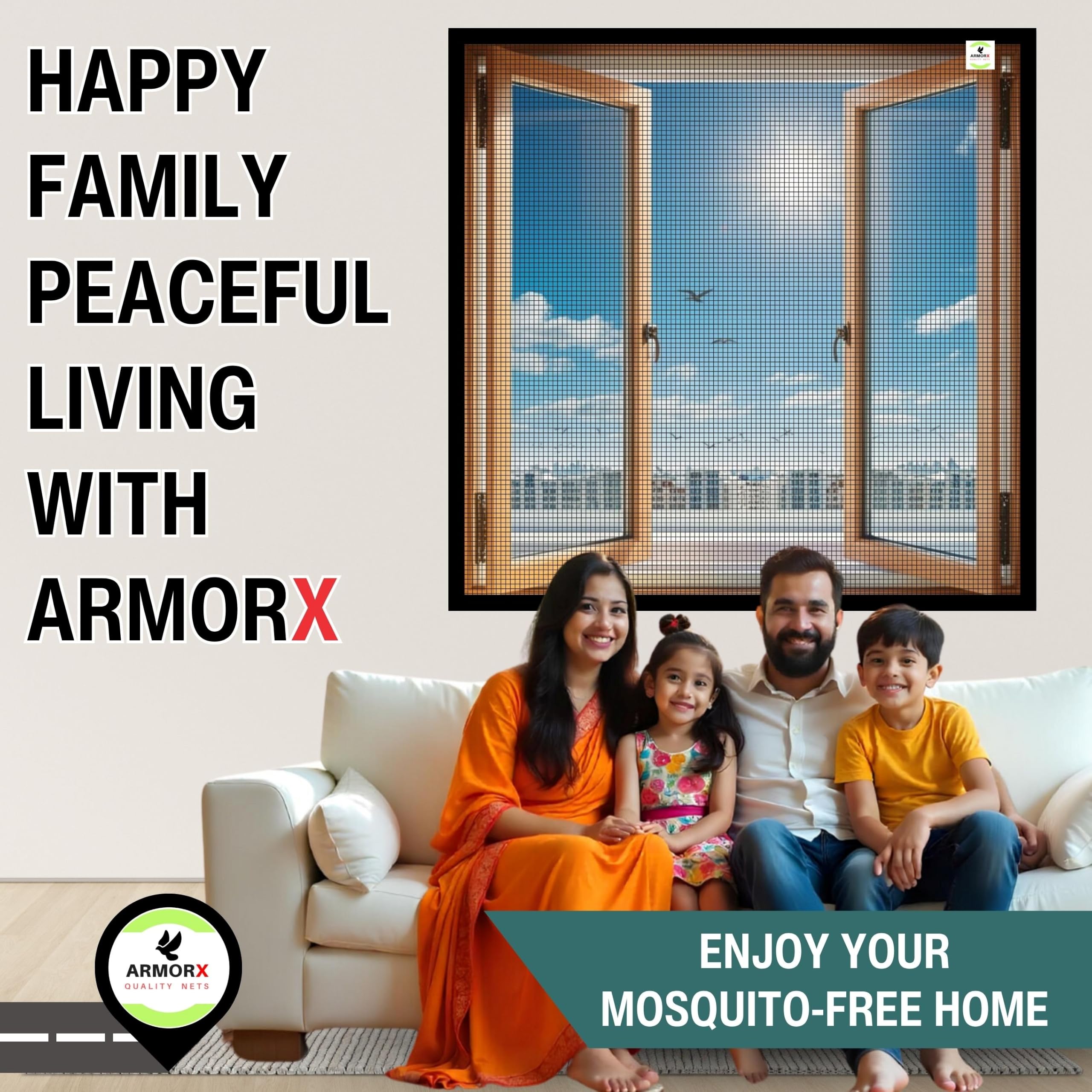 ARMORX Fiberglass Mosquito Net - Bug-Free Windows -9