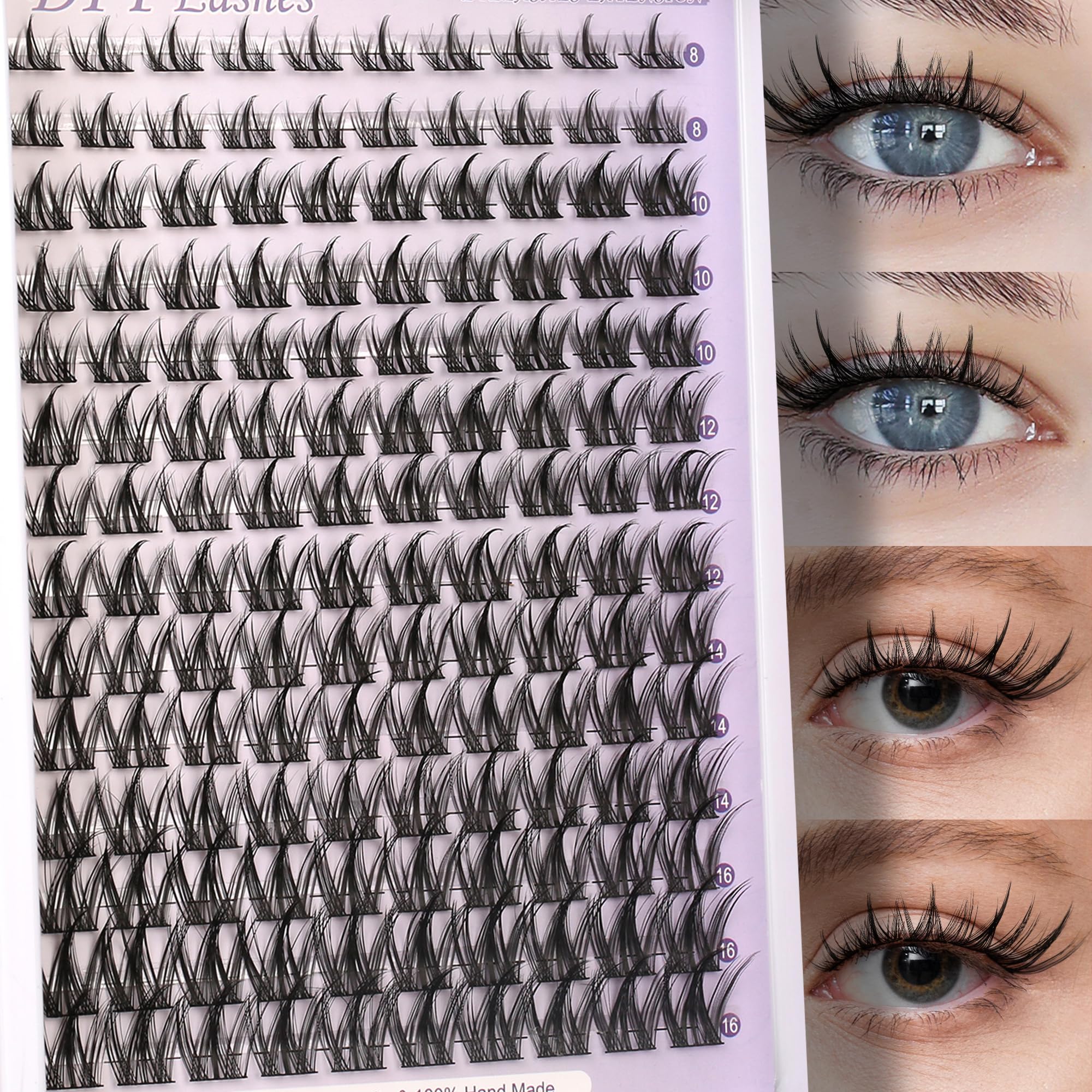 Himirell Lash Clusters Wispy Eyelash Cluster Eyelash Extensions Clusters Lashes Extension Natural Look Eyelashes Fairy Lash Clusters Manga Individual