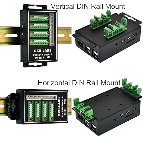 Miniatura 5 de Módulo de ruptura de bloque de terminales de tornillo RPi con carcasa de aluminio. para Raspberry Pi 4 Modelo B