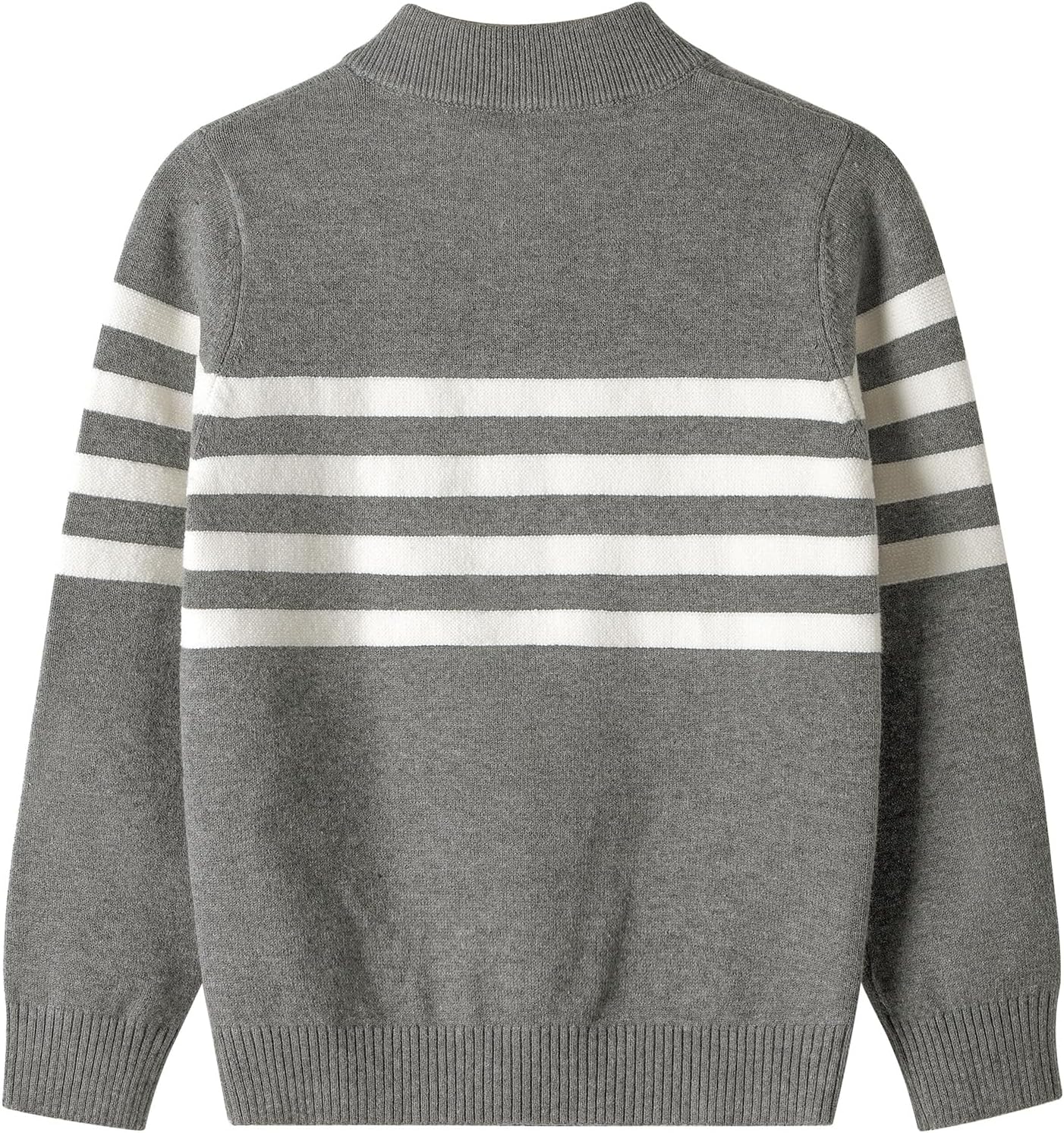Danny D Boys Striped Full Zip Long Sleeve Cardigan Children's Striped Knit Casual Cardigan Sweater Tops Jacket