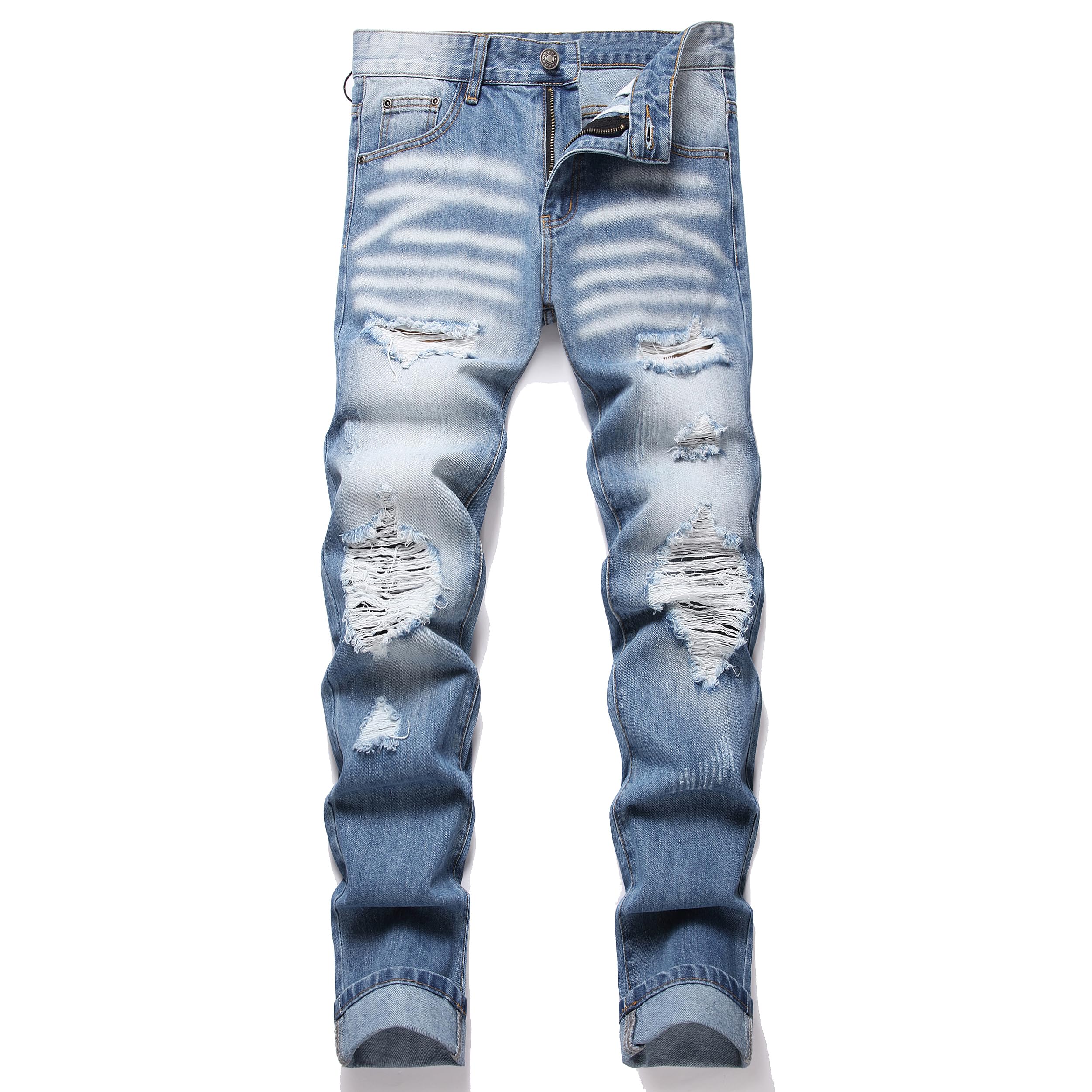 RXXKKKMen's Regular Slim Fit Jeans