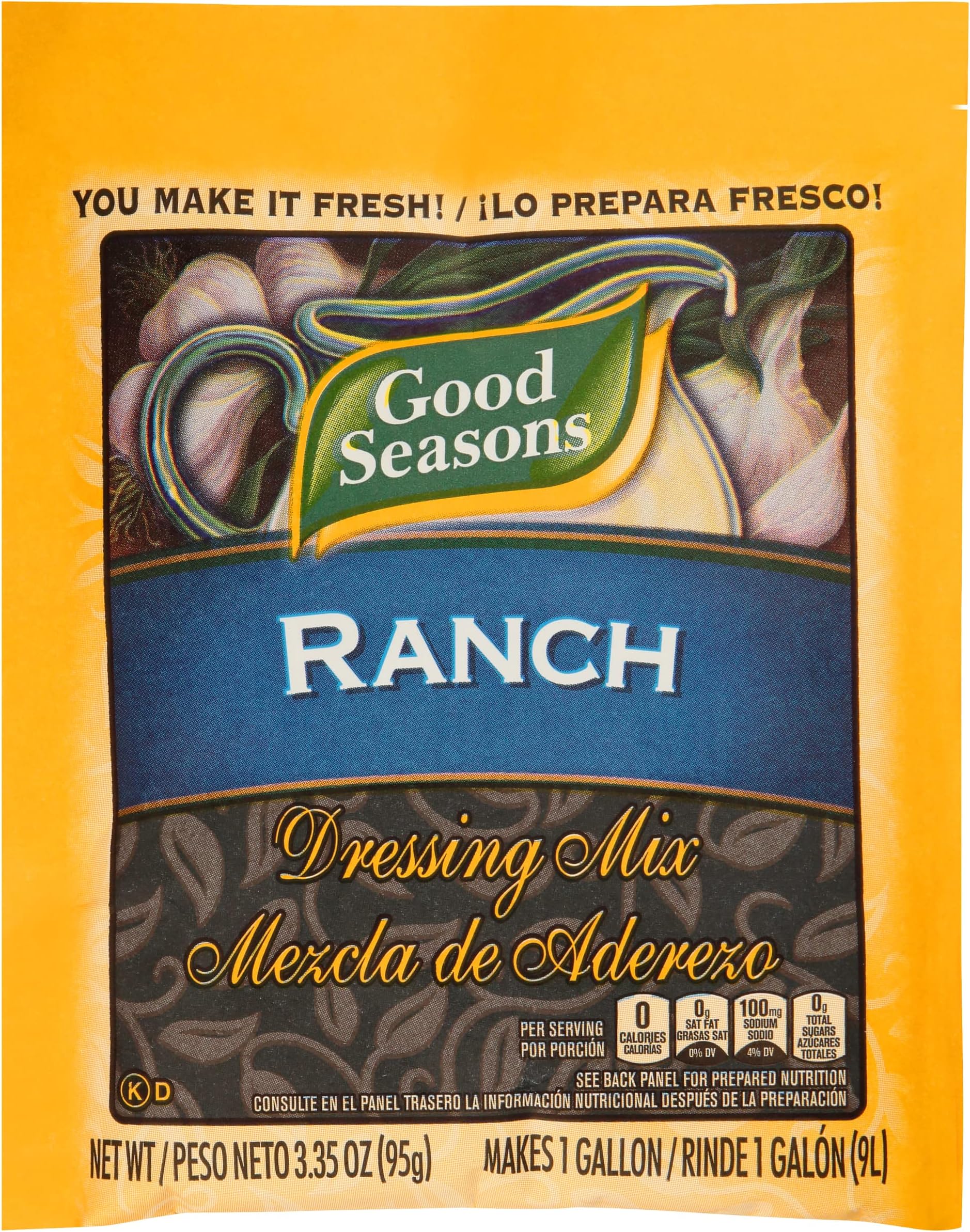 Dry Ranch Salad Dressing Mix (3.35 oz Packets, Pack of 20)