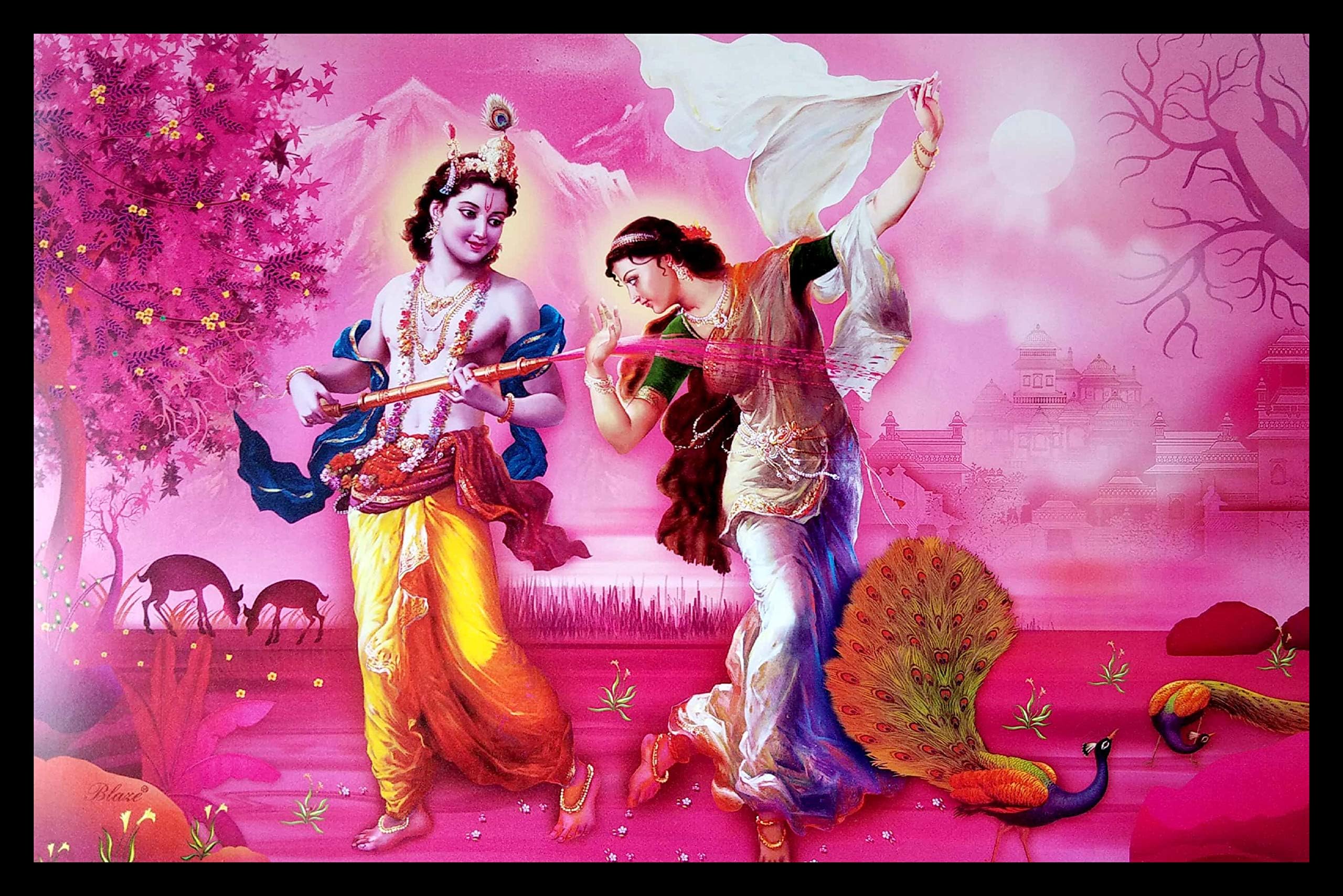Paintings VillaRadha Krishna Painting for Home & Office Decoration (Synthetic Wood, Item Size: 50 CM x 35 CM x 2 CM)