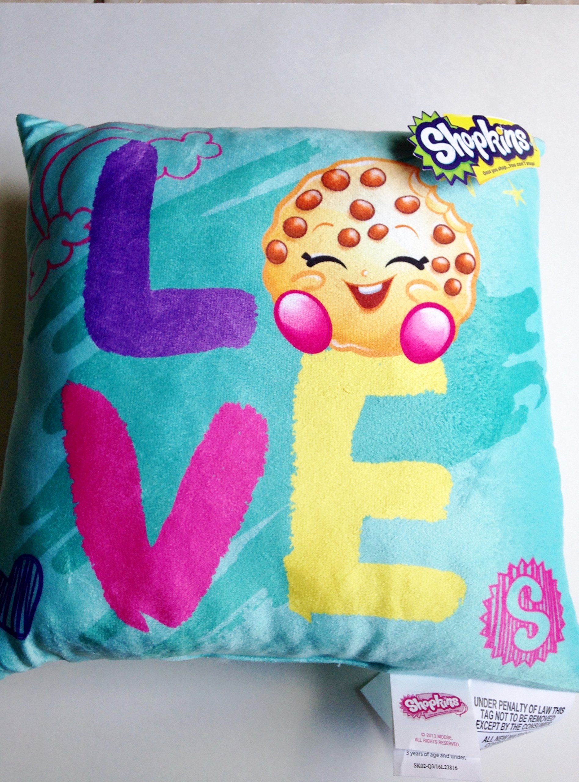 Shopkins Pillow Kooky Cookie - LOVE