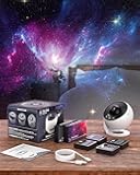 Projector – Star Projector Galaxy Light with 12 HD Film Discs, 360° Rotating Planetarium Room Lights for Bedroom Ceiling, Night Lights for Kids, Northern Lights Projector