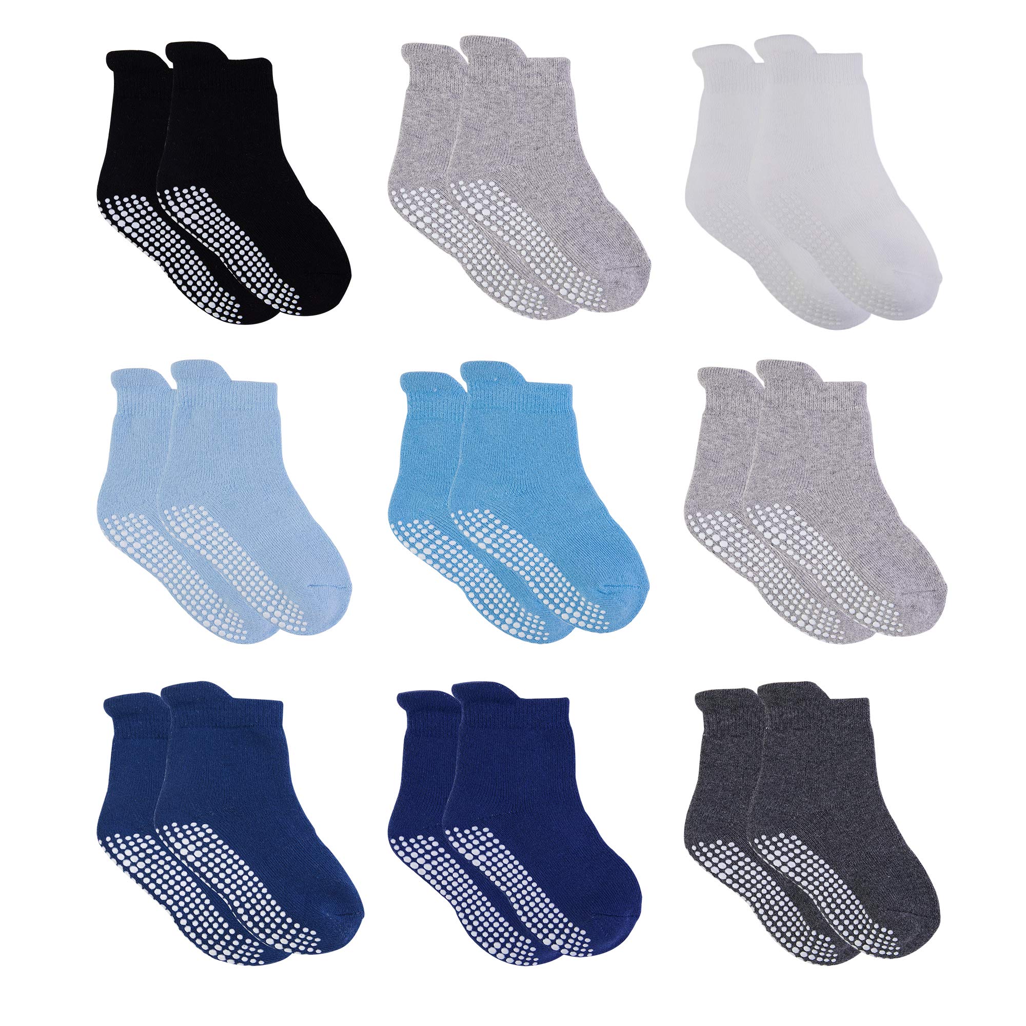 VWU Thick Cotton Socks with Grips,Baby Toddler Kids Winter Warm Socks with Terry 0-6T