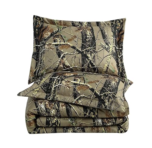 Chezmoi Collection Salem 3-Piece Cabin Lodge Forest Woods Comforter Set