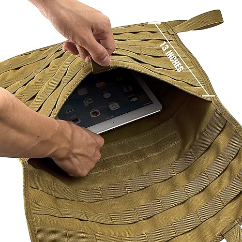 Miniatura 5 de IronSeals Organizador de respaldo de asiento de automóvil, panel táctico Molle a prueba de hundimiento, protector de asiento de vehículo de nailon,